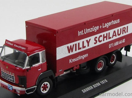 Saurer D300F Nákladiak Transporter Willy Schlaury 1978 1:43 IXO Models červená biela
