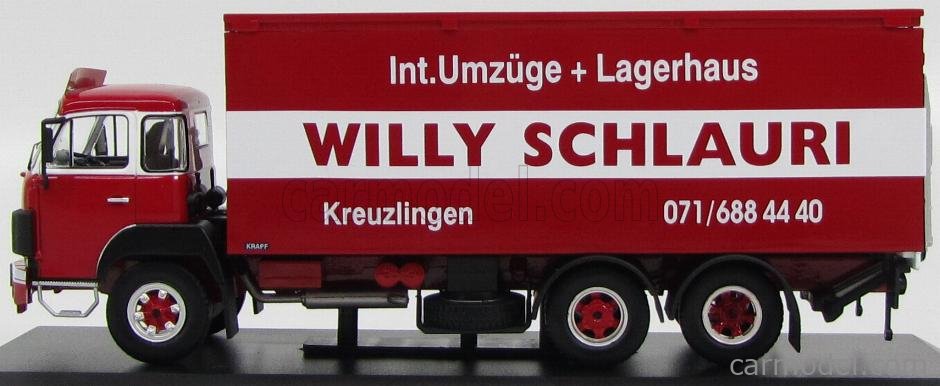 Saurer D300F Nákladiak Transporter Willy Schlaury 1978 1:43 IXO Models červená biela