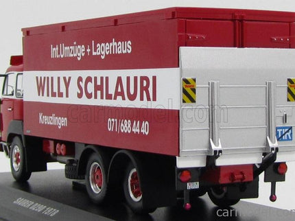 Saurer D300F Nákladiak Transporter Willy Schlaury 1978 1:43 IXO Models červená biela