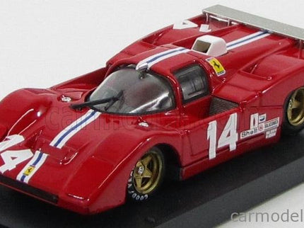 Ferrari 512M Team Nart N°14 6h Watkins Glen 1971 Posey - Bucknum 1:43 Brumm červená
