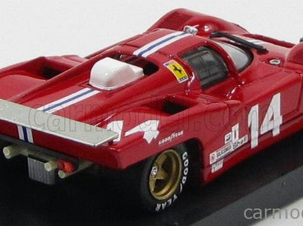 Ferrari 512M Team Nart N°14 6h Watkins Glen 1971 Posey - Bucknum 1:43 Brumm červená