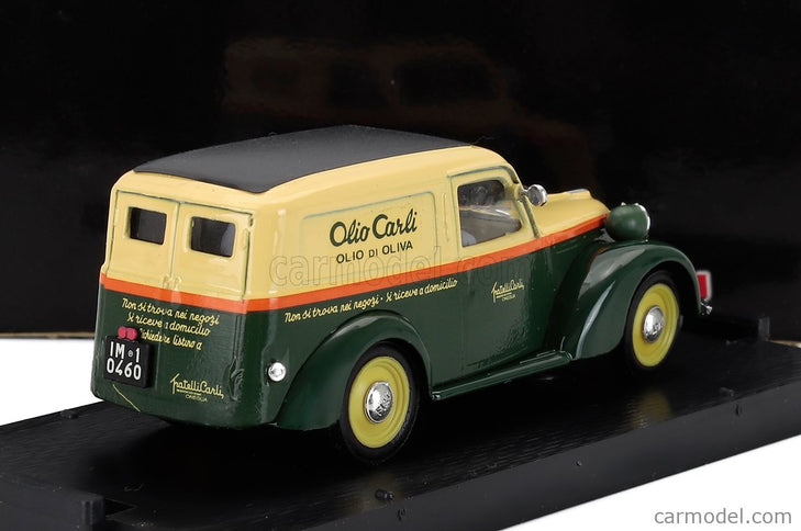 Fiat 1100E Van Furgone Olio Carli 1946 1:43 Brumm zelená krémová