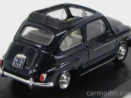 Fiat 600D Trasformabile Aperta 1960 1:43 Brumm modrá Scuro 456
