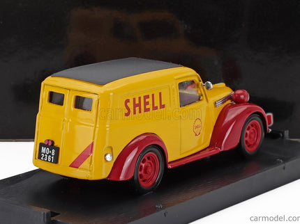 Fiat 1100 E Van Shell - Scuderia Ferrari GP Monza 1958 1:43 Brumm žltá červená