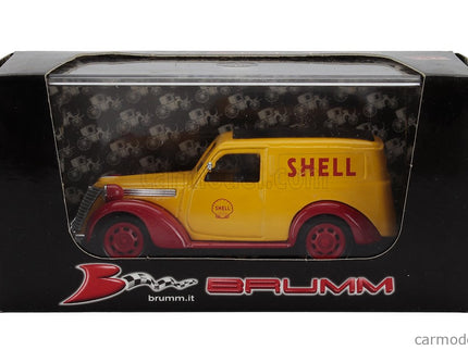 Fiat 1100 E Van Shell - Scuderia Ferrari GP Monza 1958 1:43 Brumm žltá červená