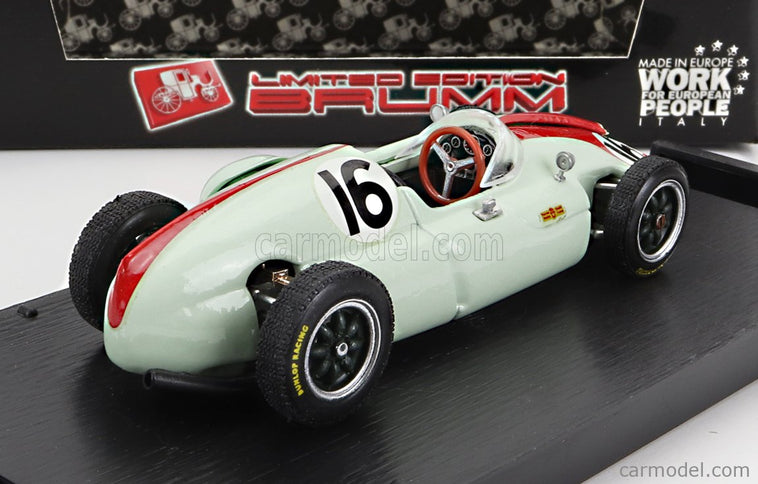 Cooper F1 T51 N°16 GP Montecarlo 1960 Chris Bristow 1:43 Brumm svetlozelená