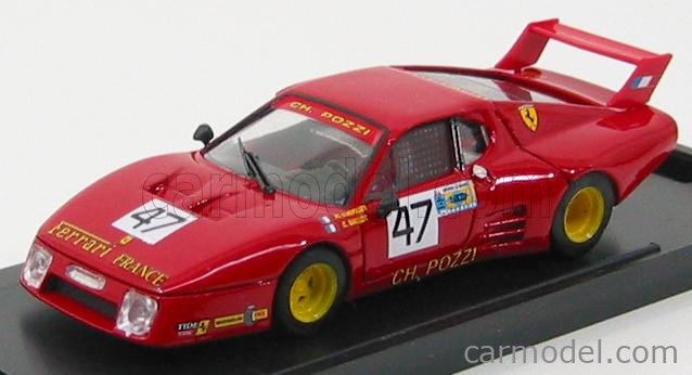 Ferrari 512 BB Ch.Pozzi Francia Le Mans N°47 1980 1:43 Brumm červená