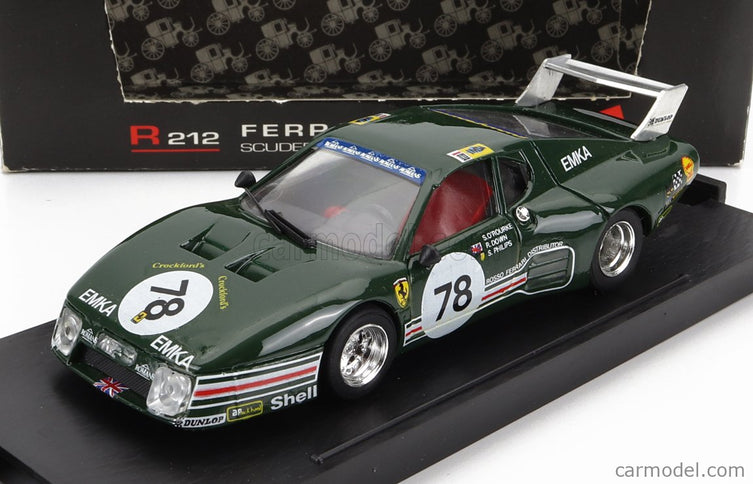 Ferrari 512BB Scuderia Emka N°78 24h Le Mans 1980 S.O'rourke - R.Down - S.Philips 1:43 Brumm zelená