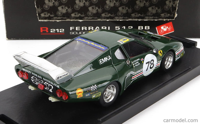 Ferrari 512BB Scuderia Emka N°78 24h Le Mans 1980 S.O'rourke - R.Down - S.Philips 1:43 Brumm zelená
