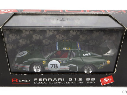 Ferrari 512BB Scuderia Emka N°78 24h Le Mans 1980 S.O'rourke - R.Down - S.Philips 1:43 Brumm zelená