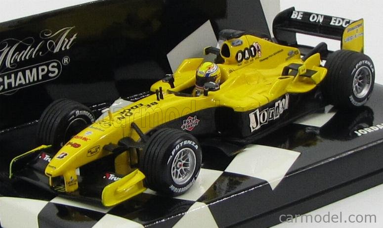 Jordan F1 Ford EJ14 N°19 Race Version 2004 G.Pantano 1:43 Minichamps žltá čierna