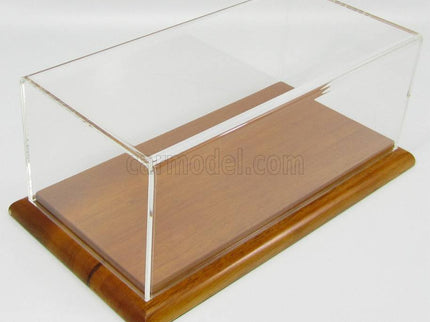 Vetrina Display Box For Car 1/18 - Base Legno - Wood Lungh.Cm 29.0 X Largh.Cm 13.0 X Alt.Cm 12.8 (altezza Interna Cm 10.0) 1:18 CMC Plexiglass Display - Wood