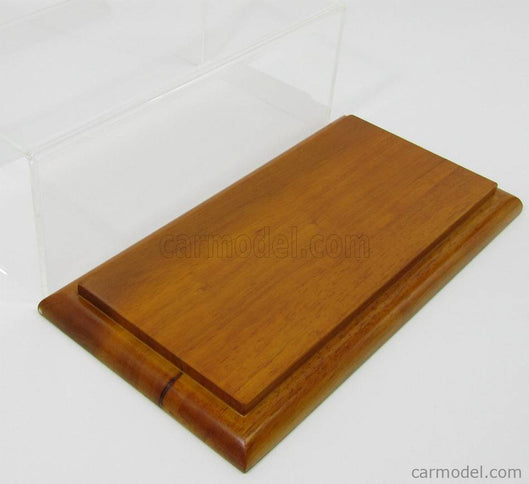 Vetrina Display Box For Car 1/18 - Base Legno - Wood Lungh.Cm 29.0 X Largh.Cm 13.0 X Alt.Cm 12.8 (altezza Interna Cm 10.0) 1:18 CMC Plexiglass Display - Wood
