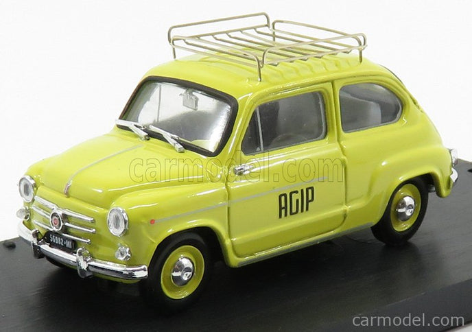 Fiat 600D Veicolo Commerciale Publicitaire Agip 1960 1:43 Brumm žltá