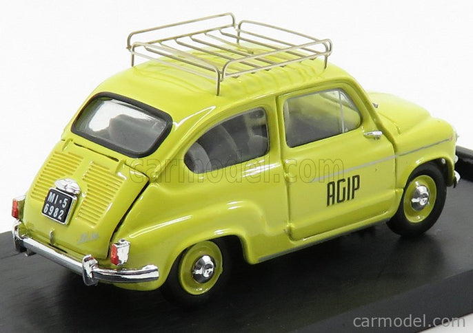 Fiat 600D Veicolo Commerciale Publicitaire Agip 1960 1:43 Brumm žltá