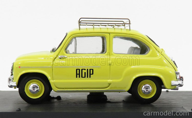 Fiat 600D Veicolo Commerciale Publicitaire Agip 1960 1:43 Brumm žltá