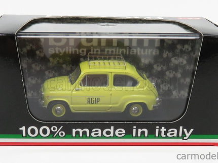 Fiat 600D Veicolo Commerciale Publicitaire Agip 1960 1:43 Brumm žltá