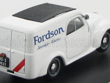 FIAT | 500C FURGONE VAN VEICOLO COMMERCIALE PUBLICITAIRE FORDSON BRESCIA SERVIZIO CLIENTI 1950 | WHITE BLACK
