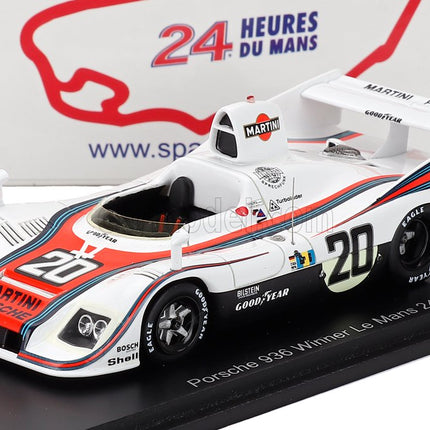 Porsche 936 2.1L Turbo Team Martini Racing Porsche System N°20 Víťaz 24h Le Mans 1976 Jacky Ickx - Gijs Van Lennep 1:43 Spark Model biela červená