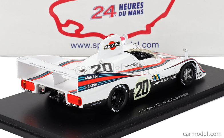 Porsche 936 2.1L Turbo Team Martini Racing Porsche System N°20 Víťaz 24h Le Mans 1976 Jacky Ickx - Gijs Van Lennep 1:43 Spark Model biela červená