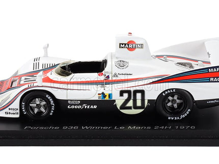Porsche 936 2.1L Turbo Team Martini Racing Porsche System N°20 Víťaz 24h Le Mans 1976 Jacky Ickx - Gijs Van Lennep 1:43 Spark Model biela červená