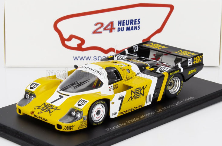 PORSCHE | 956 LH 2.6L TWIN TURBO TEAM NEW-MAN JOEST RACING N 7 WINNER 24h LE MANS 1985 PAOLO BARILLA - KLAUS LUDWIG - JOHN WINTER (LOUIS CRAGES) | YELLOW BLACK