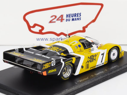 PORSCHE | 956 LH 2.6L TWIN TURBO TEAM NEW-MAN JOEST RACING N 7 WINNER 24h LE MANS 1985 PAOLO BARILLA - KLAUS LUDWIG - JOHN WINTER (LOUIS CRAGES) | YELLOW BLACK