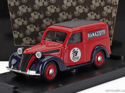 Fiat 1100E Van Ramazzotti 1950 1:43 Brumm červená modrá