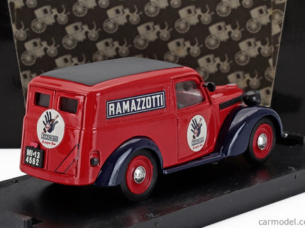 Fiat 1100E Van Ramazzotti 1950 1:43 Brumm červená modrá