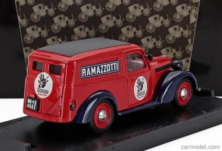 Fiat 1100E Van Ramazzotti 1950 1:43 Brumm červená modrá
