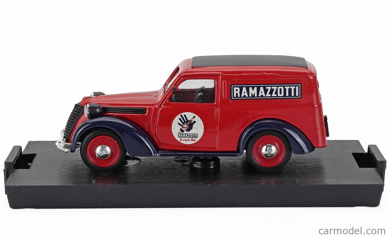 Fiat 1100E Van Ramazzotti 1950 1:43 Brumm červená modrá