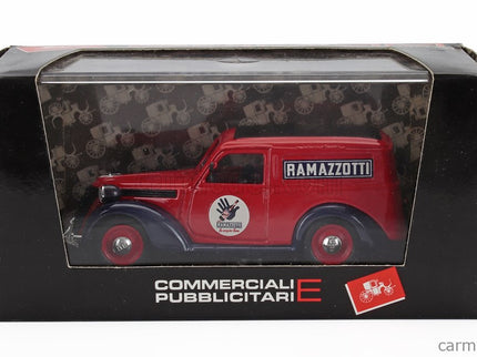 Fiat 1100E Van Ramazzotti 1950 1:43 Brumm červená modrá