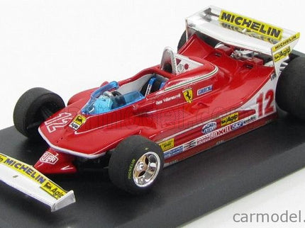 Ferrari F1 312T4 N°12 Prove Ala Posteriore Ovest USA GP 1979 Gilles Villeneuve 1:43 Brumm červená