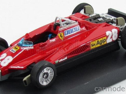 Ferrari F1 126C2 N°28 San Marino Imola GP 1982 Didier Pironi T-Car - Versione Da Trasporto - Transport Version 1:43 Brumm červená