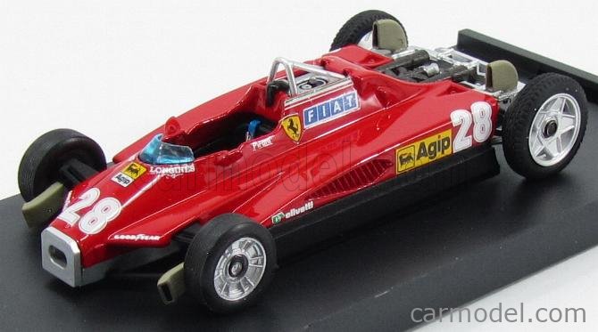 Ferrari F1 126C2 N°28 San Marino Imola GP 1982 Didier Pironi T-Car - Versione Da Trasporto - Transport Version 1:43 Brumm červená