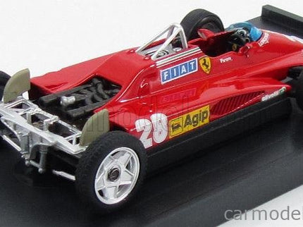 Ferrari F1 126C2 N°28 San Marino Imola GP 1982 Didier Pironi T-Car - Versione Da Trasporto - Transport Version 1:43 Brumm červená