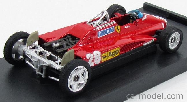 Ferrari F1 126C2 N°28 San Marino Imola GP 1982 Didier Pironi T-Car - Versione Da Trasporto - Transport Version 1:43 Brumm červená