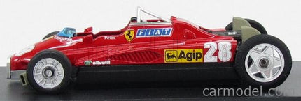 Ferrari F1 126C2 N°28 San Marino Imola GP 1982 Didier Pironi T-Car - Versione Da Trasporto - Transport Version 1:43 Brumm červená