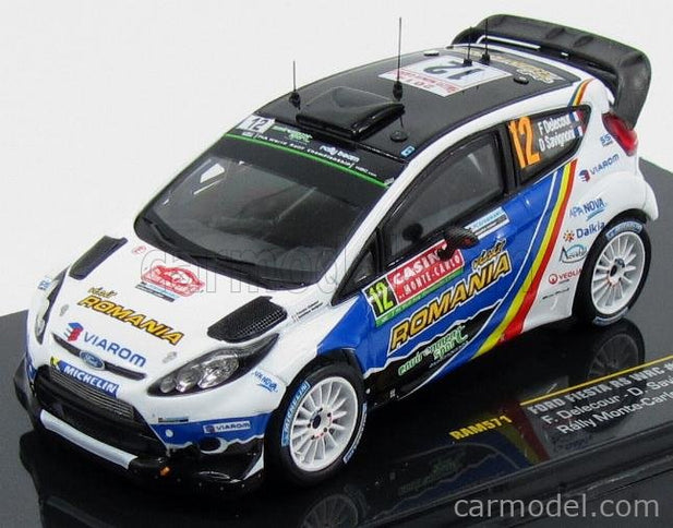 Ford Fiesta RS WRC N°12 Rally Montecarlo 2014 F.Delecour - D.Savignoni 1:43 IXO Models modrá biela čierna