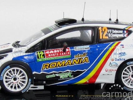 Ford Fiesta RS WRC N°12 Rally Montecarlo 2014 F.Delecour - D.Savignoni 1:43 IXO Models modrá biela čierna