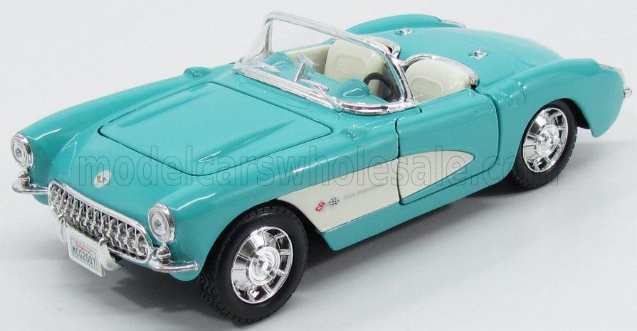 CHEVROLET | CORVETTE SPIDER 2-DOOR 1957 | TURQUOISE WHITE