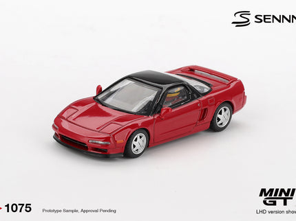 Honda NS-X Prototype Midship Sports 1989 Ayrton Senna s figúrkou 1:64 MINI GT červená