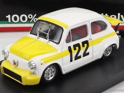 Fiat 600 Abarth 850TC N°122 Coppa Collina 1969 Avantieri Bresci 1:43 Brumm biela žltá