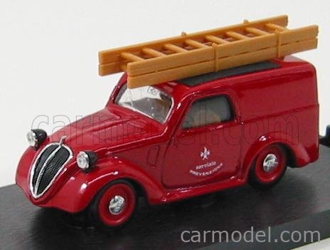 Fiat 500B Van Vigili Del Fuoco Servizio Prevenzione 1946 1:43 Brumm červená