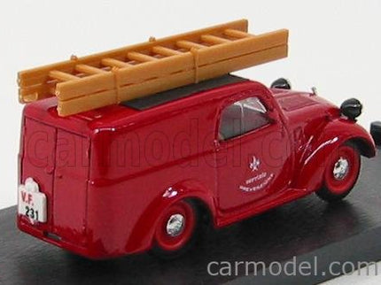 Fiat 500B Van Vigili Del Fuoco Servizio Prevenzione 1946 1:43 Brumm červená
