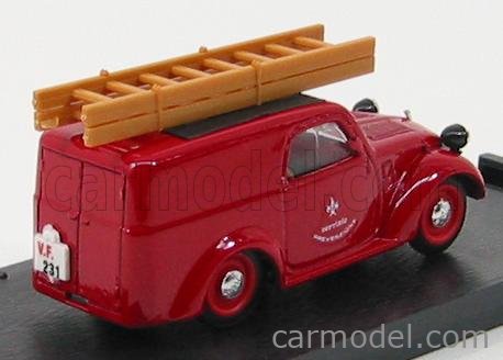 Fiat 500B Van Vigili Del Fuoco Servizio Prevenzione 1946 1:43 Brumm červená