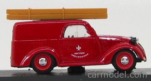 Fiat 500B Van Vigili Del Fuoco Servizio Prevenzione 1946 1:43 Brumm červená