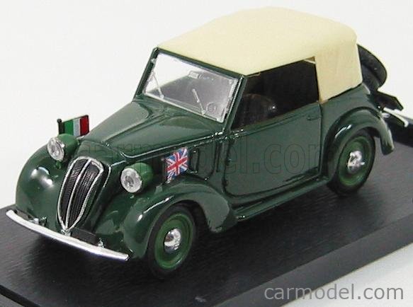 Fiat 508C 1100 Cabriolet 1937 CD 1:43 Brumm vojenská zelená