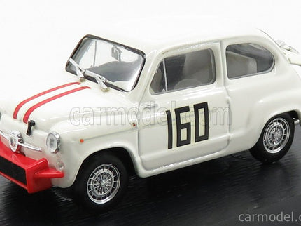 Fiat 600 850 TC Abarth N°160 Pieve S.Stefano 1962 Piero Falorni 1:43 Brumm biela