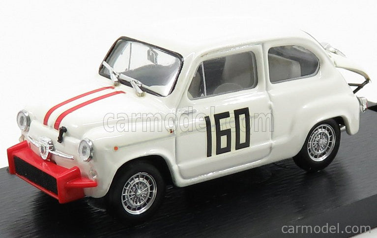 Fiat 600 850 TC Abarth N°160 Pieve S.Stefano 1962 Piero Falorni 1:43 Brumm biela